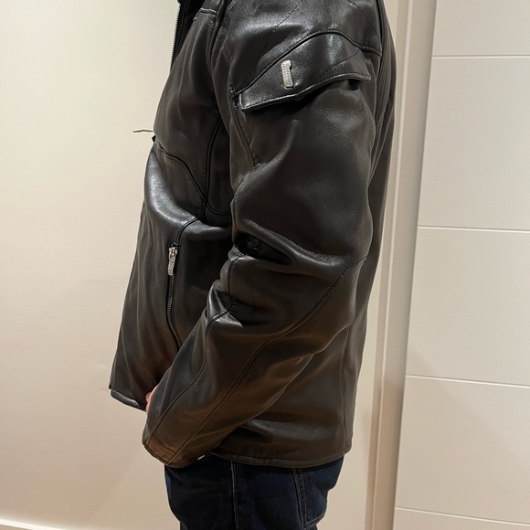 Leather jkt, classic styling - Picture 3 of 14